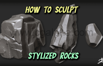 【中文字幕】Zbrush教程 – 制雕刻风格化的岩石 How to Sculpt Stylized Rocks