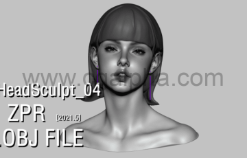 模型资产 – 女性头部模型雕刻 Head Sculpt
