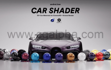 C4D汽车材质球 Car Shader (Paint & Details)