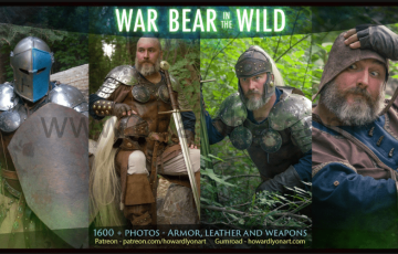 1600张中世纪风格装备战斗动态表情姿势参考图片 War Bear Wild