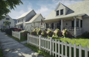 【UE4】模块化街道房屋资产 Suburb Neighborhood House Pack (Modular)