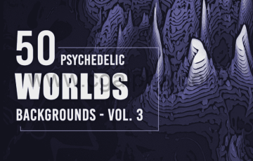 50 种迷幻世界背景 50 Psychedelic Worlds Backgrounds – Vol. 3