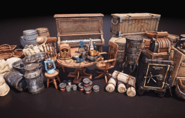 【UE4/5】西部风格道具资产 Western Props Pack