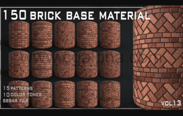 150 种智能砖材质 150 Brick Base Material – VOL13