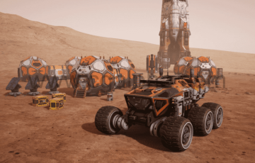 【UE4】火星殖民地道具和车辆 Mars Colony Props and Vehicle