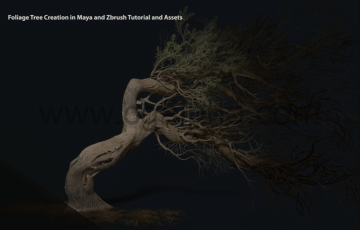 【中文字幕】在Maya和Zbrush中创建树叶子教程和资产