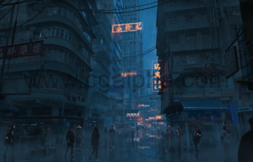 AE制作赛博朋克街道 Making 2D Cyberpunk Street in Photoshop and Animating It in After Effects 2022