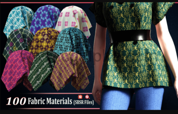 100 种织物材质 SBSAR 100 Fabric Materials-SBSAR-Vol01