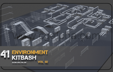 41 种高精度工具楼梯管道模型 41+environment kitbash vol 02