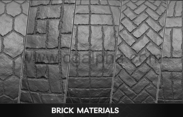 20 张无缝贴图瓷砖贴图 20 Tileable Brick Wall Alphas
