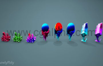 【UE4/5】风格化水晶宝石 Stylized Crystal Collection