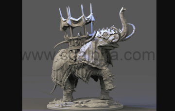 大象坐骑 Elephant WarMount 3D 打印模型 STL