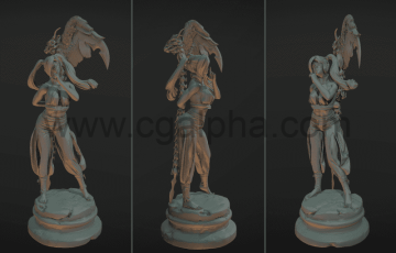 女战士3D打印模型 3D Print Model STL