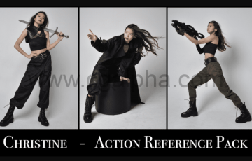 120 张女性打斗动作参考图片 Action Reference Pack