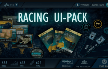 Unity – 赛车游戏UI资产包 Racing UI pack