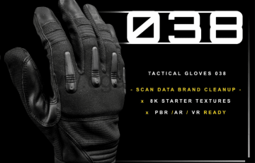 扫描手套模型 Tactical Gloves 038