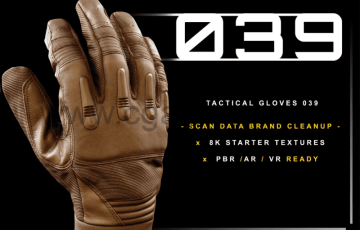扫描手套模型 Tactical Gloves 039