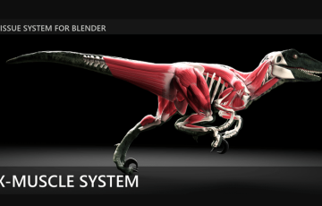 Blender插件 – 先进的肌肉组织插件 X-Muscle System