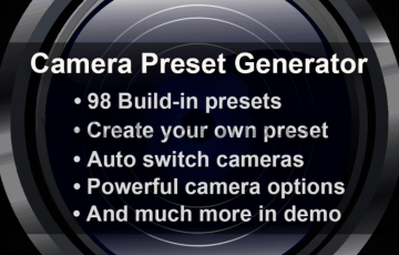 Blender插件 – 相机预设生成器 Camera Preset Generator