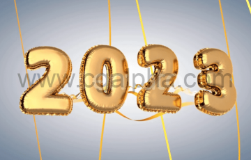 气球样式2023年新年快乐 New Year 2023 In Foil Balloons