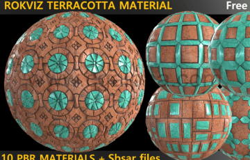 10 种陶器PBR材质 10 Rokviz Terracotta Materials
