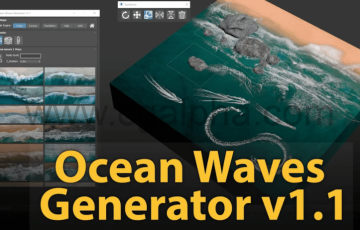 3Dmax插件 – 海浪生成插件 Ocean Waves Generator
