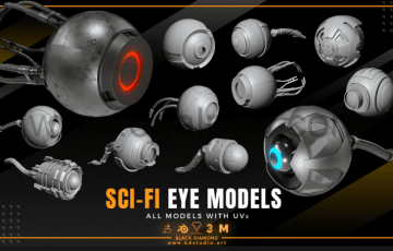 模型资产 – 科幻眼睛模型 SCI-FI EYE MODELS