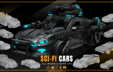 模型资产 – 科幻汽车 Sci Fi Cars