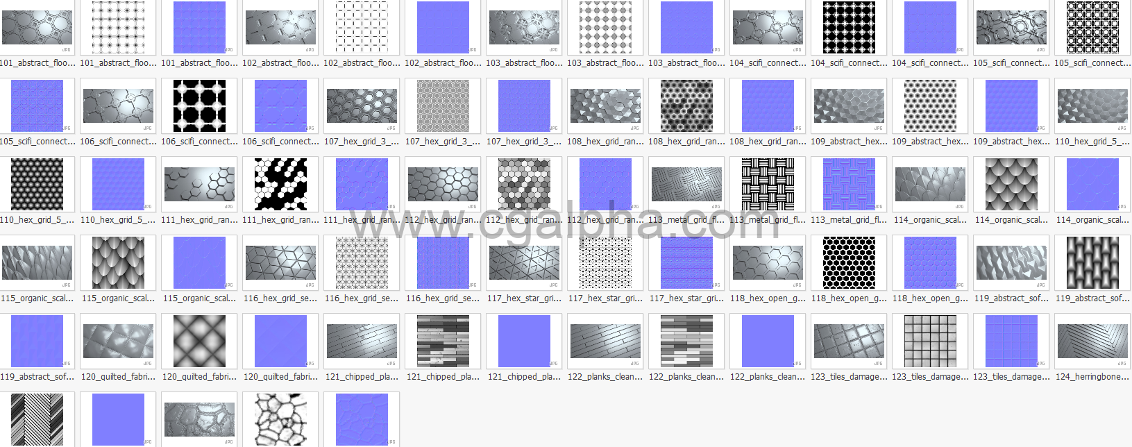 100张各种无缝深度贴图