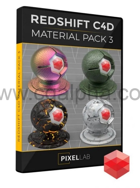 The Pixel Lab – Redshift C4D Material Pack（3）