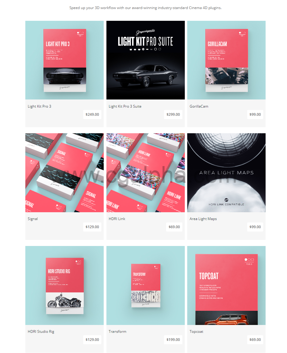 Cinema 4d插件预设GSG灰猩猩插件预设合集WinMac C4DR14-R21