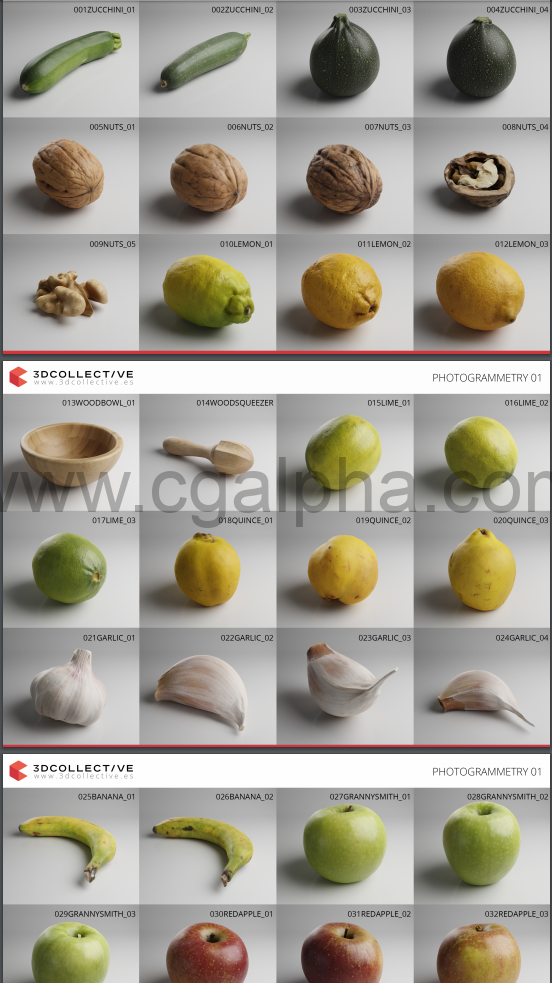 117种高质量水果蔬菜3D模型 MAX格式