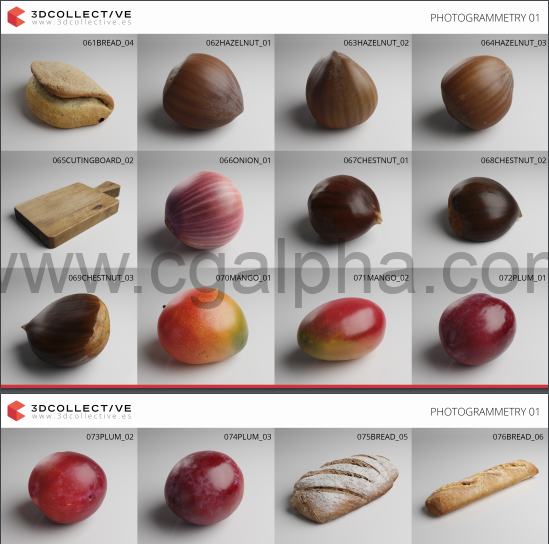 117种高质量水果蔬菜3D模型 MAX格式