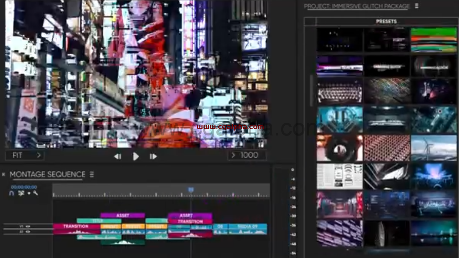 Pr预设模板-1050种小故障过渡文字标题logo动画音效转场特效预设