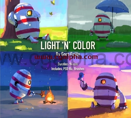 Gumroad – Light ‘n’ Color Tutorial Pack By Goro Fujita