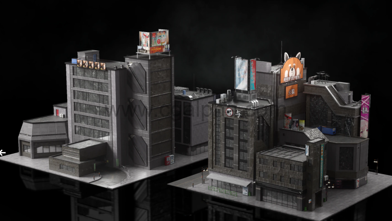 Kitbash3D – 东京 2模型素材系列