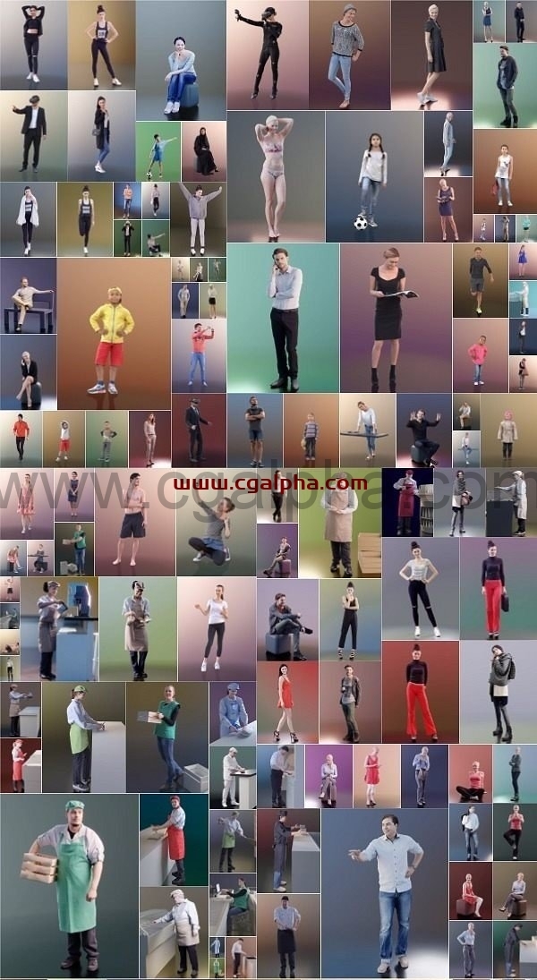 3D扫描人物– Cinema 4D素材库