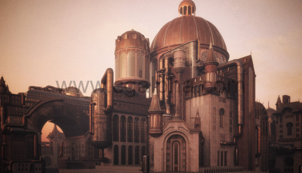 Kitbash3d –蒸汽朋克城市套件素材