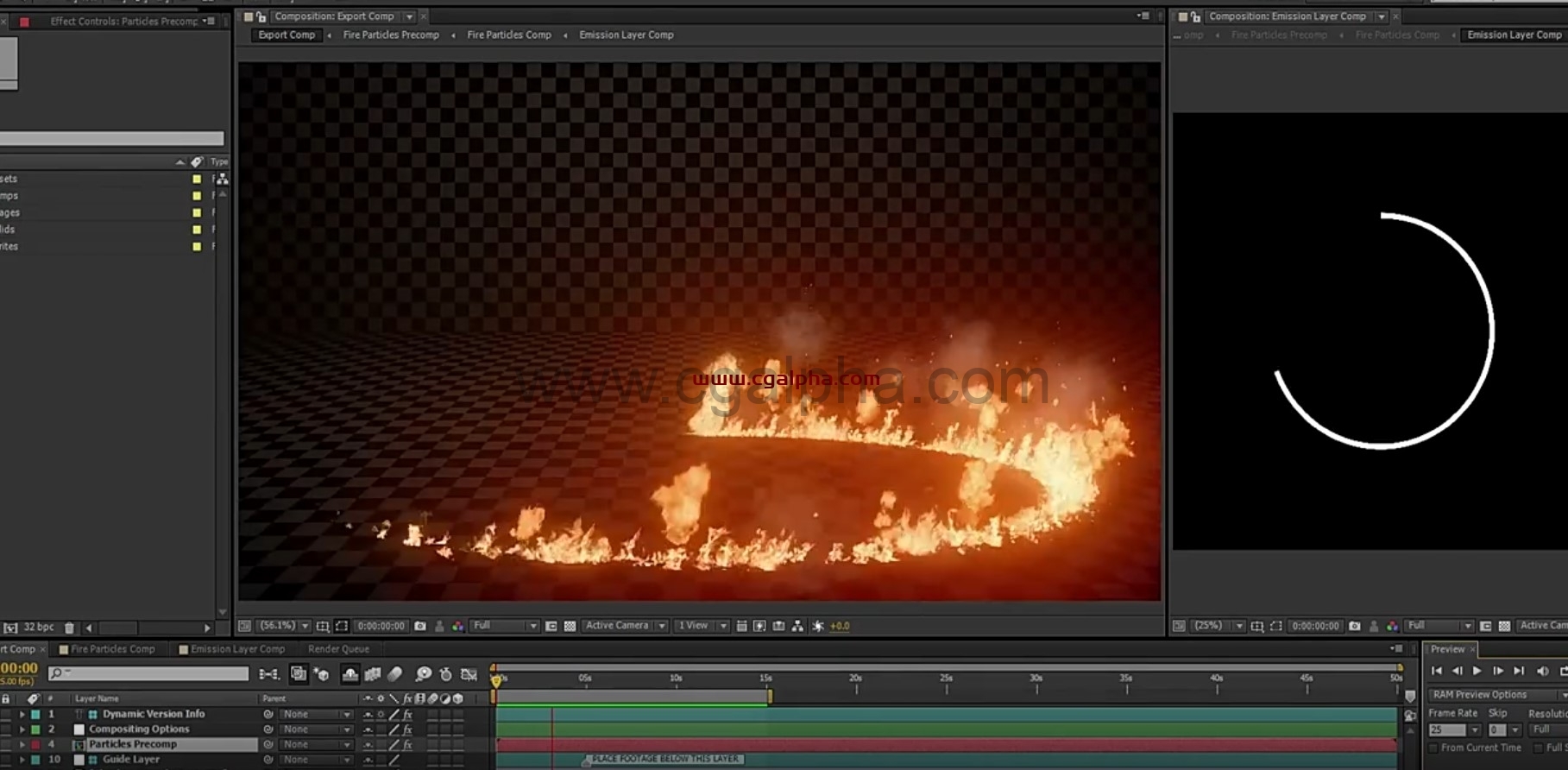 【AE模板】-Particular模拟15种火焰燃烧动画特效动画