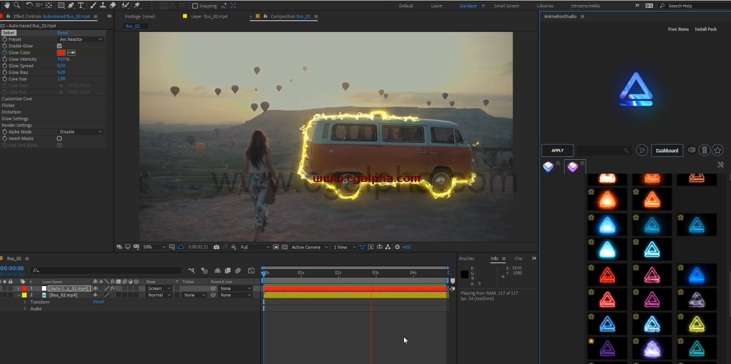【AE脚本】-500+AR预设发光描边图形标注Emoji元素工具包 AR Tools V2