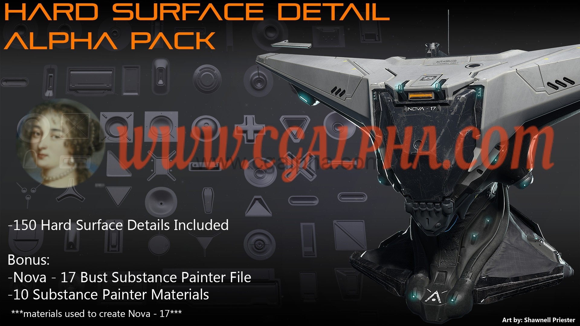 ArtStation Marketplace – 硬质表面细节Alphas – NOVA 17