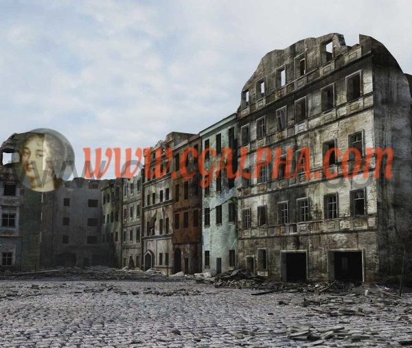 Turbosquid-毁坏的城市华沙二战1945年3D模型