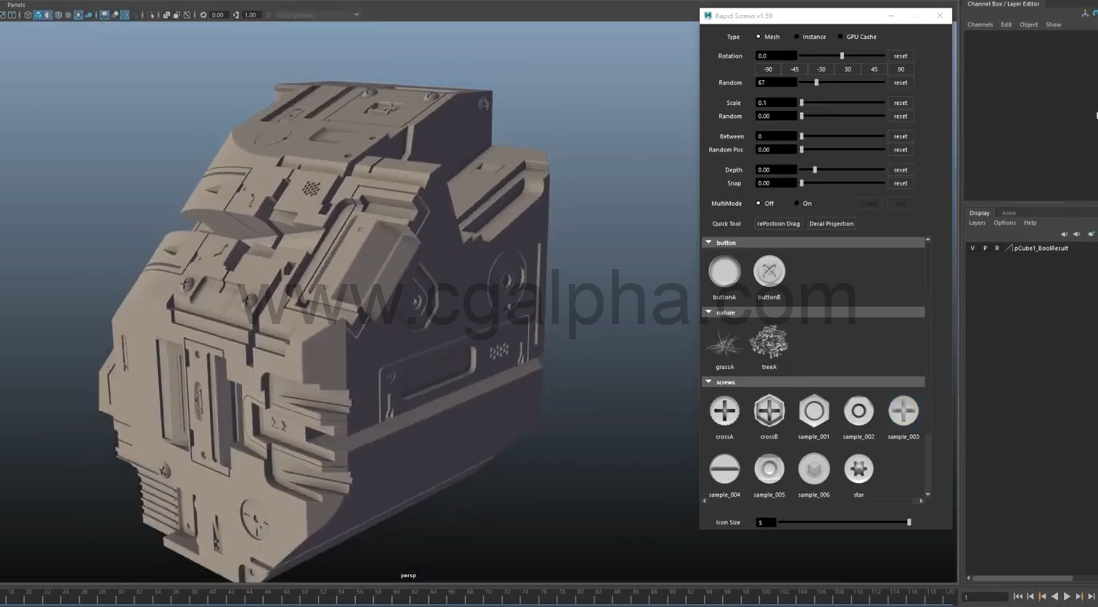 maya插件rapidPlace 2.51 Maya