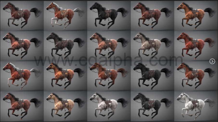 Nonecg – Horses Maya v3