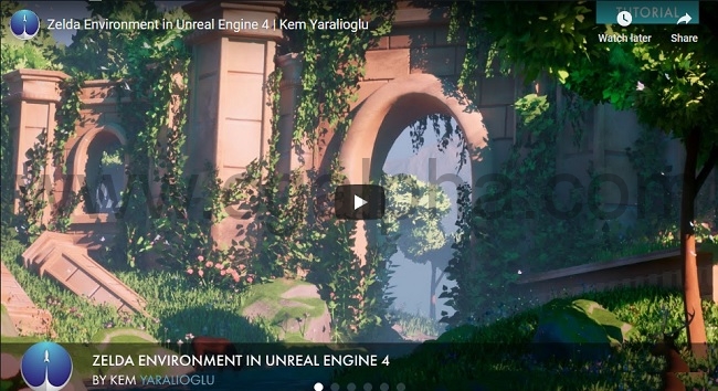 【中文字幕】UE4教程–在虚幻引擎4中创建一个塞尔达传说游戏环境