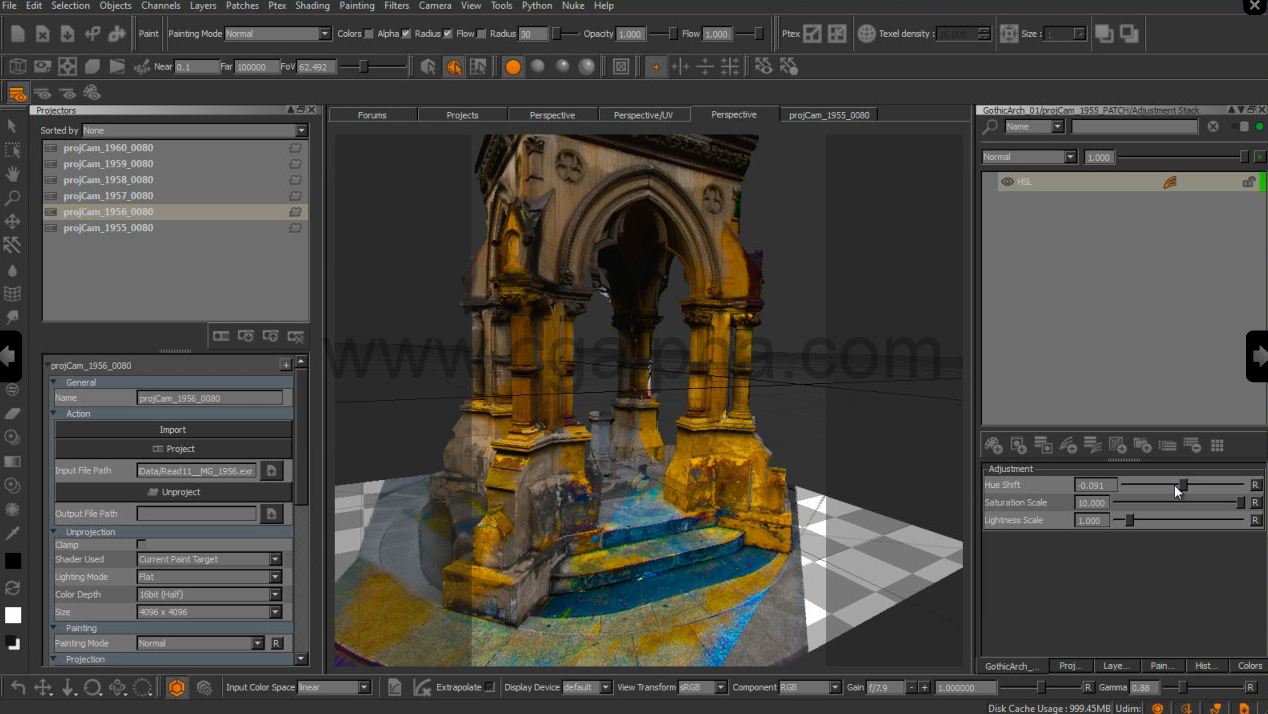 【中文字幕】Mari教程-高级相机投射数字绘景教程MATTE PAINTING TECHNIQUES