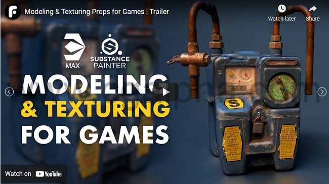 游戏道具建模-纹理贴图制作全流程Modeling & Texturing Props for Games