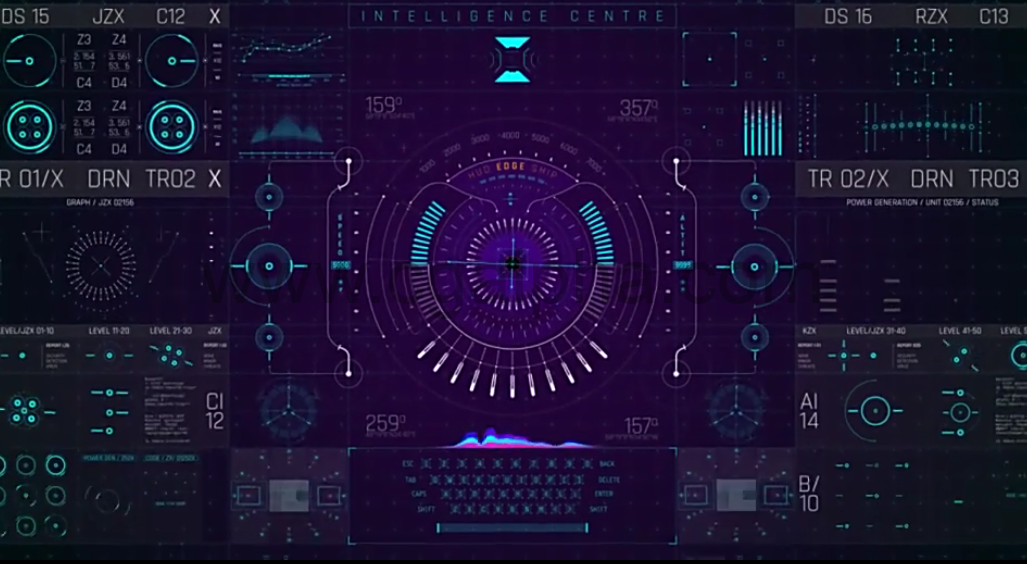 AE模板-450+科技感科幻HUD医疗军事UI界面元素动画HUD UI PRO Pack