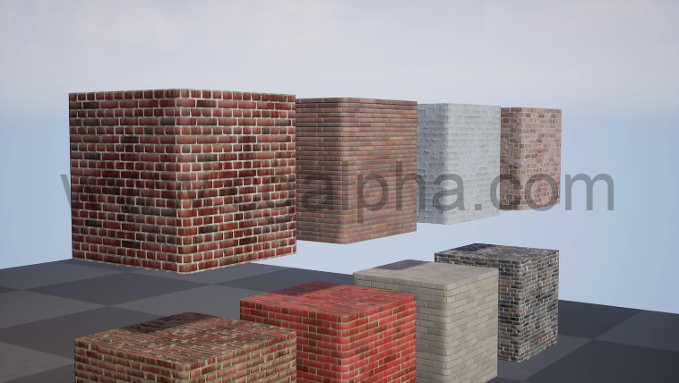 【UE4】城市砖墙 – 4K 材料包