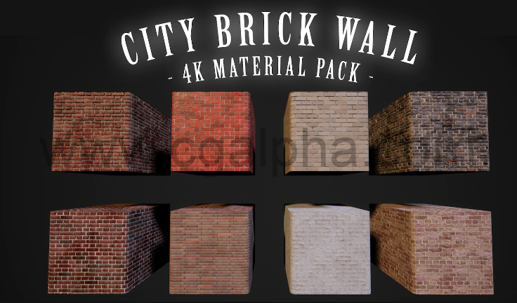 【UE4】城市砖墙 – 4K 材料包